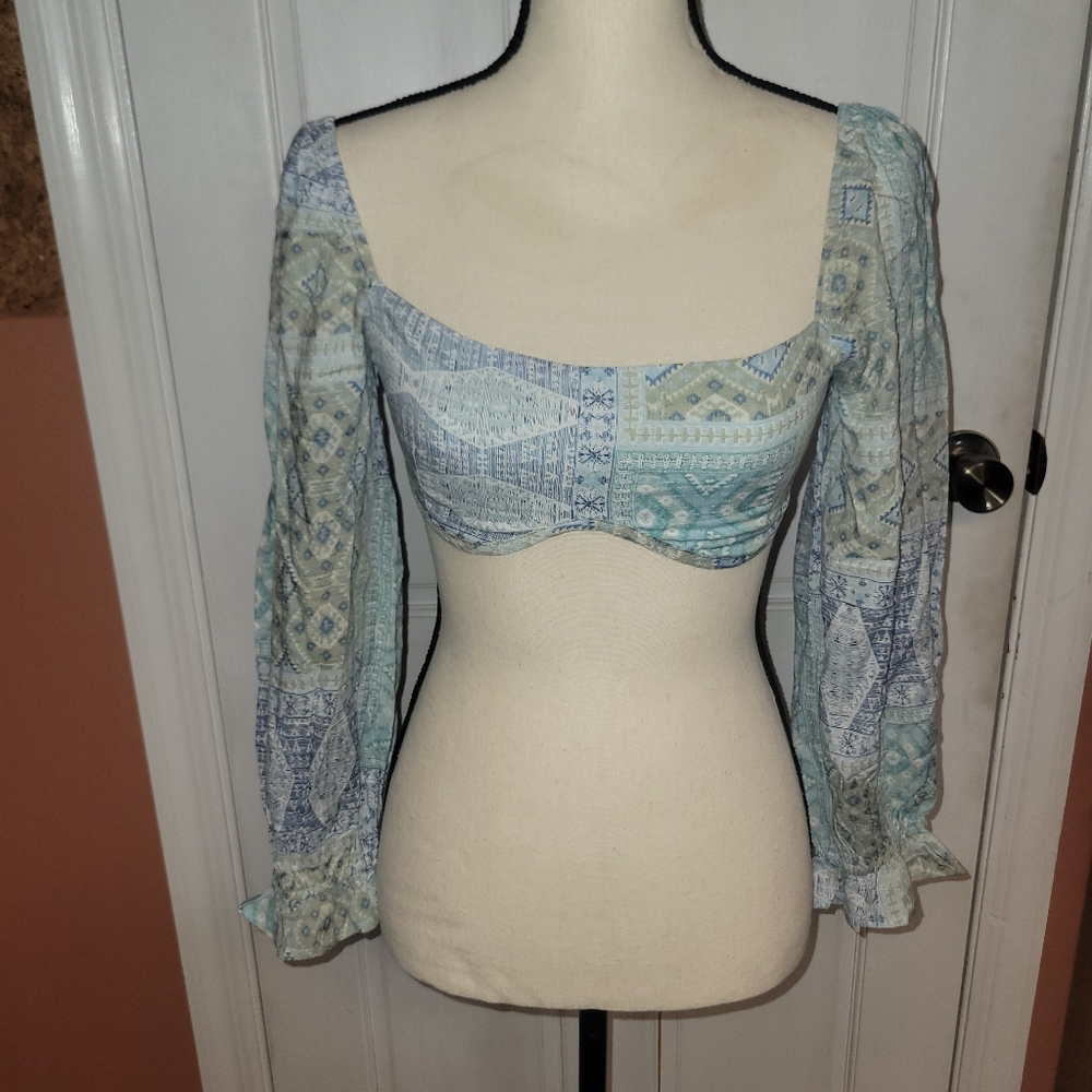 Bohemian Patchwork Long Sleeve Top